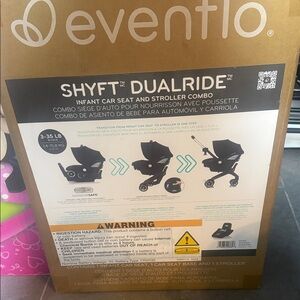 Evenflo Shyft DualRide Infant Car Seat and Stroller Combo - Black